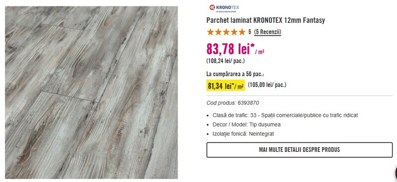 Parchet laminat Kronotex Robusto 30% reducere